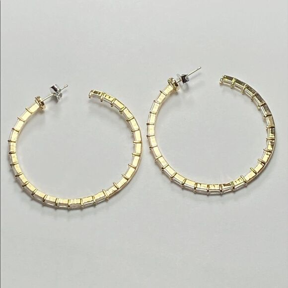 THEIA Hestia 14K Goldplated Inside-Out Hoops earrings - Picture 6 of 9
